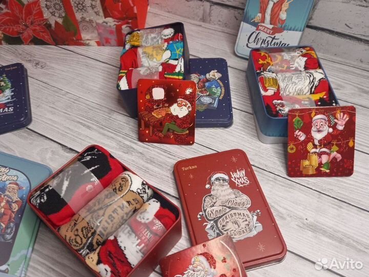 Набор шерстяных новогодних носков 3 пары