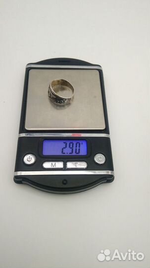 Кольцо серебро 875 проба, Кубачи, чернение, СССР