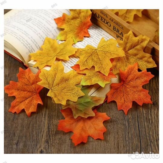 Листья клёна искусственные, прищепки декоративные