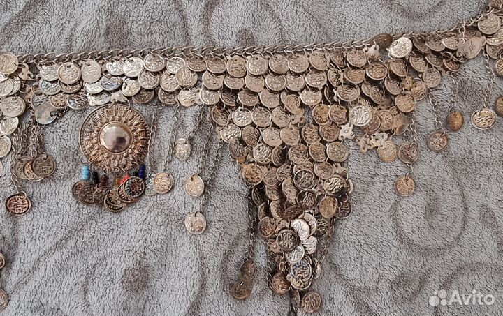 Необычный пояс с монисто для восточных танцев