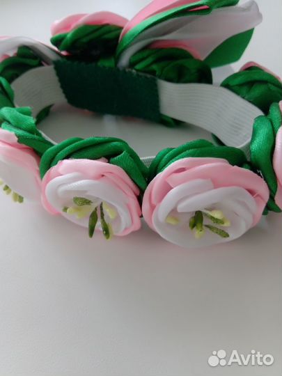 Украшение на пучок-гульку для девочки