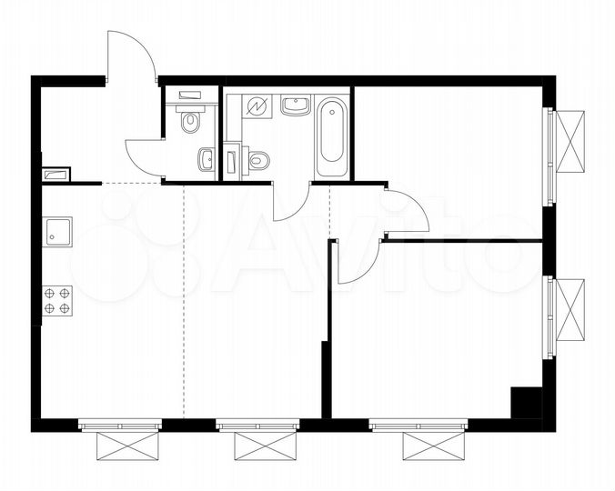 3-к. квартира, 60,2 м², 4/15 эт.