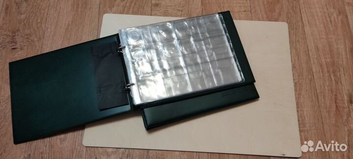 Альбомы для монет на кольцах кожзам