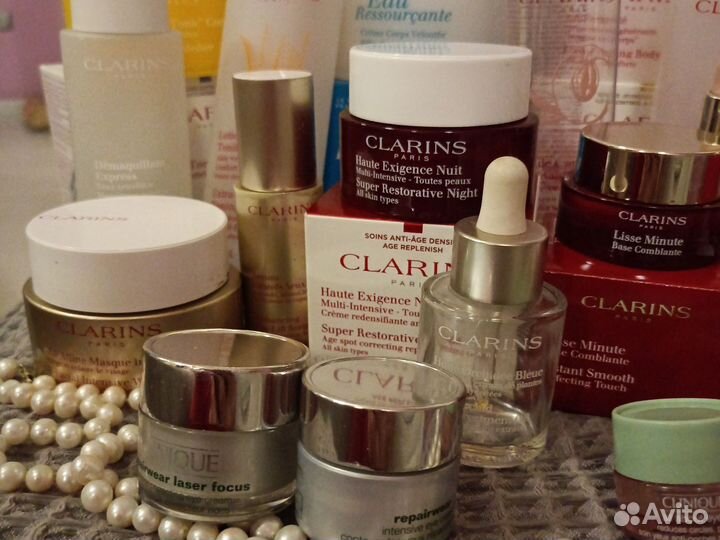 Пустые флаконы брендовых кремов Clarins, Clinique