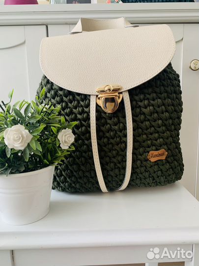 Рюкзак из трикотажной пряжи