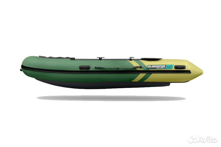 Лодка Gladiator E 420 S; зелено-оливковая
