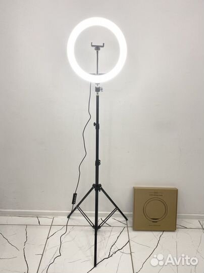 Кольцевая лампа 33см + Штатив в подарок + Доставка