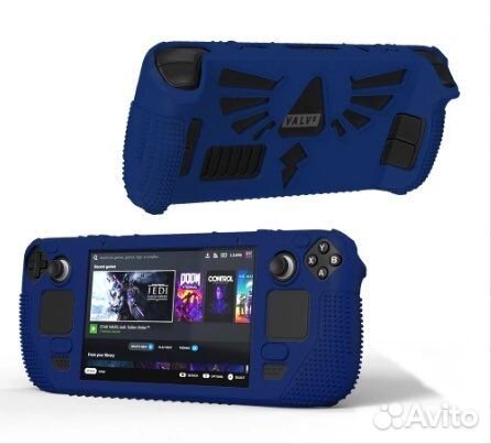 Чехол на Steam Deck силиконовый (синий)