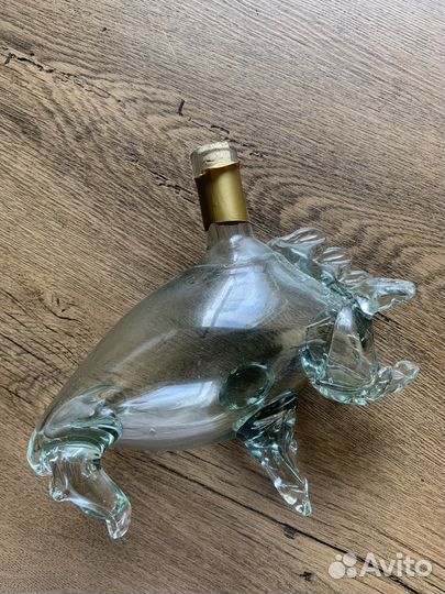 Бутылка штоф кабан стекло с пробкой винтаж