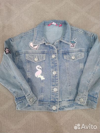 Джинсовый пиджак для девочек 98 р-р