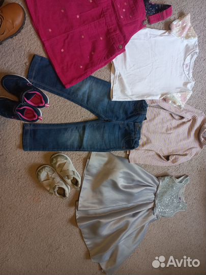Вещи пакетом на девочку 98, 122