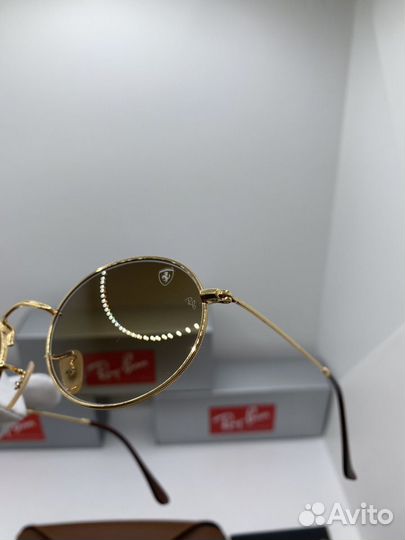 Очки овальные рейбен Ray Ban ferrari 001/51 стекло