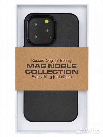 Чехол MagSafe iPhone 15 Pro Mag Noble-Чёрный