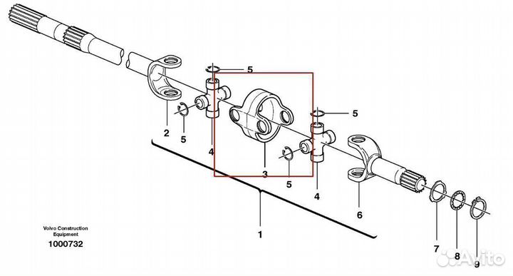519056 Фланец муфта соединительная полуоси