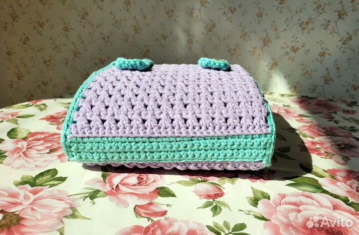 Вязаный органайзер для крючков