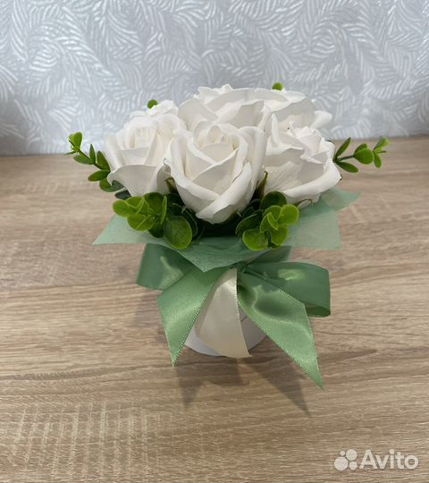 Букет из мыльных роз