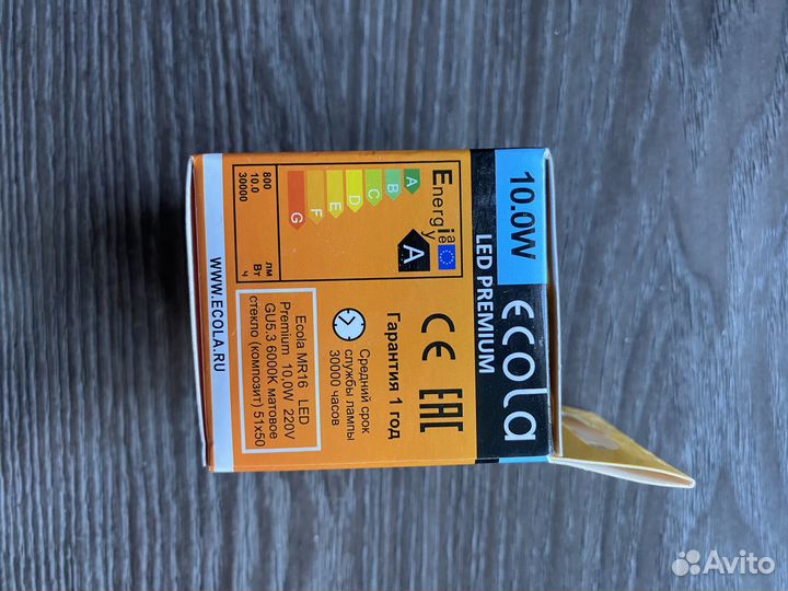 Светодиодный рефлектор лампа MR16 ecola gu5.3