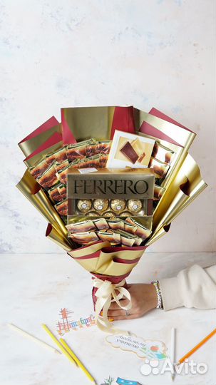 Съедобные букеты из конфет/зефира/маршмелоу