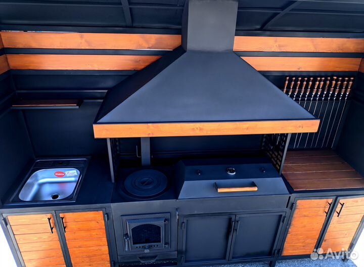 Мангал 6мм, мангальная зона, казан, гриль, барбекю