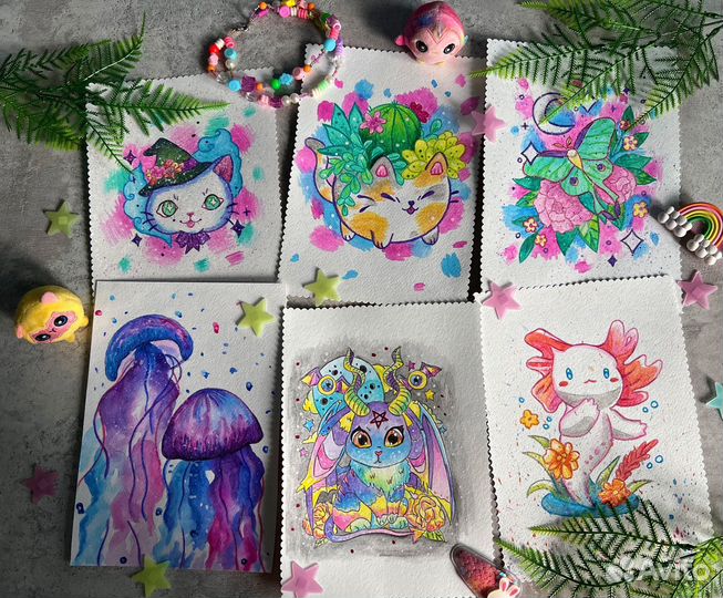 Открытки ручной работы Акварель