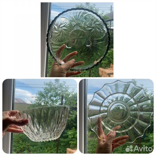 Ваза цветное стекло СССР