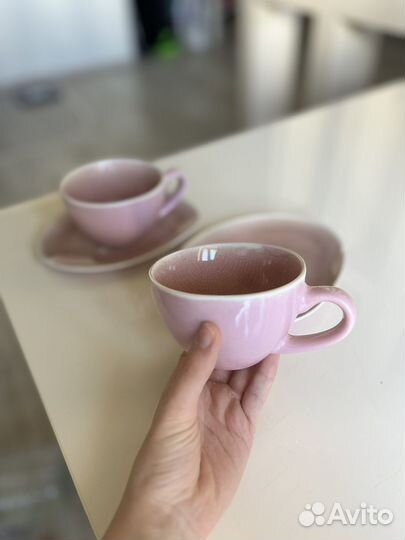 Чайная пара в розовом цвете