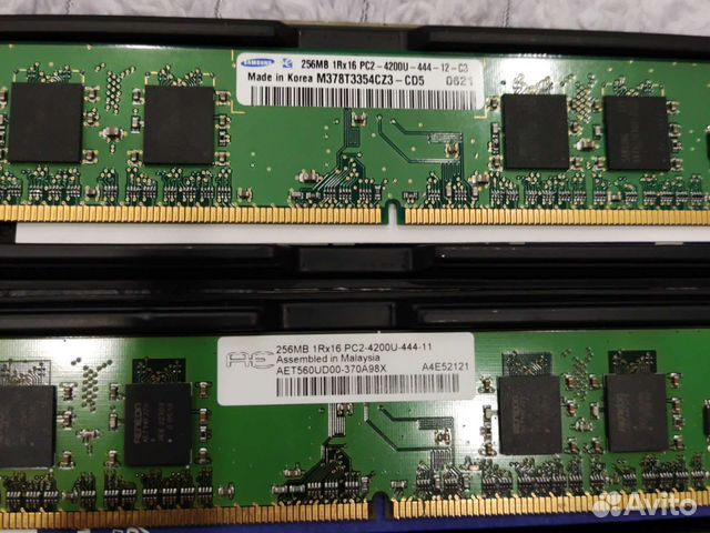 Оперативная память ddr2 256Мб PC2-4200U-444