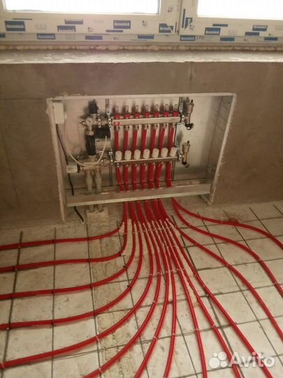 Монтаж систем отопления, теплые полы, радиаторы, с