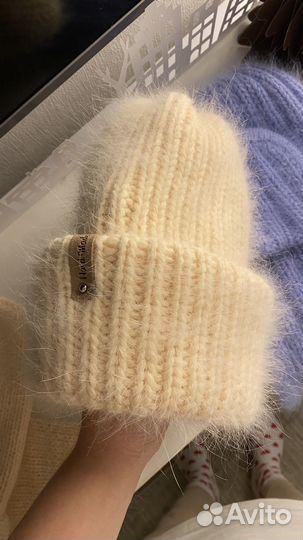 Шапка женская вязаная ручная работа