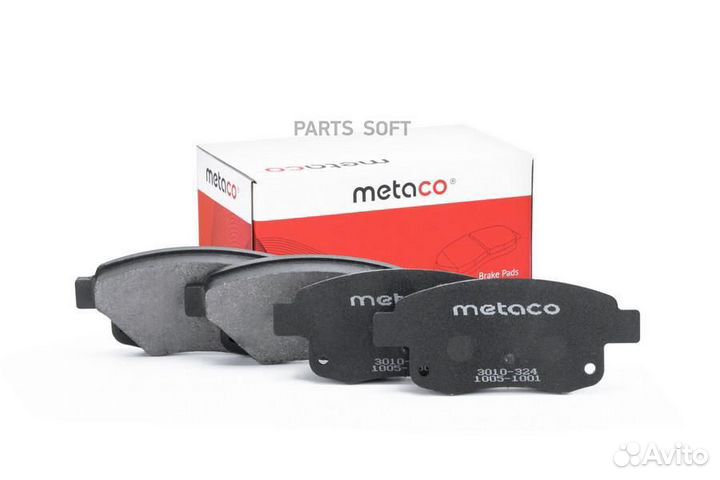 Metaco 3010-324 Колодки тормозные задние дисковые