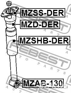 Опора заднего амортизатора mzss-DER