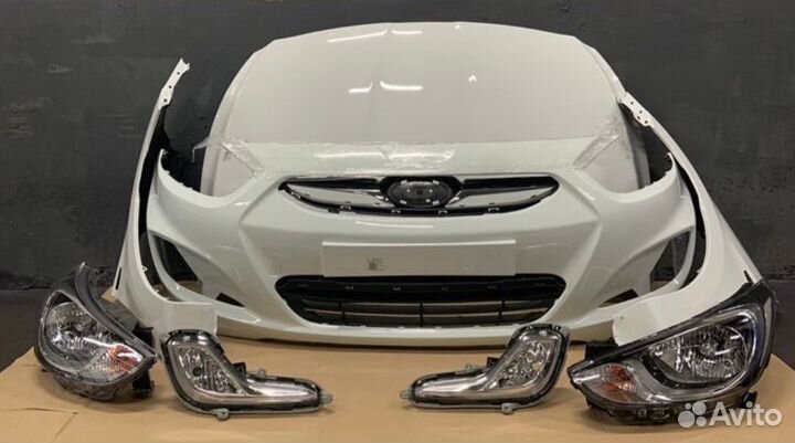 Бампер передний на Hyundai Solaris 2010-2014