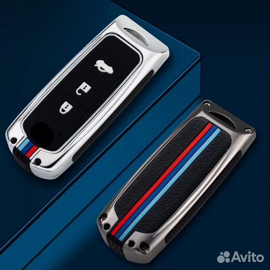 Чехол на ключ Mazda / Мазда 3 кнопки Silver