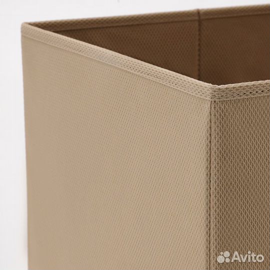 Коробка для стеллажа Каллакс Икеа/Ikea бежевая