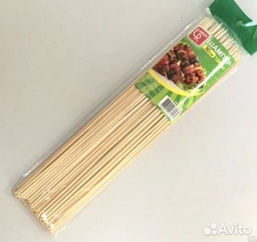 Шампуры 30 см деревянные бамбуковые 100 шт. в упак