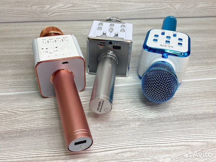 Беспроводной караоке микрофон с колонкой