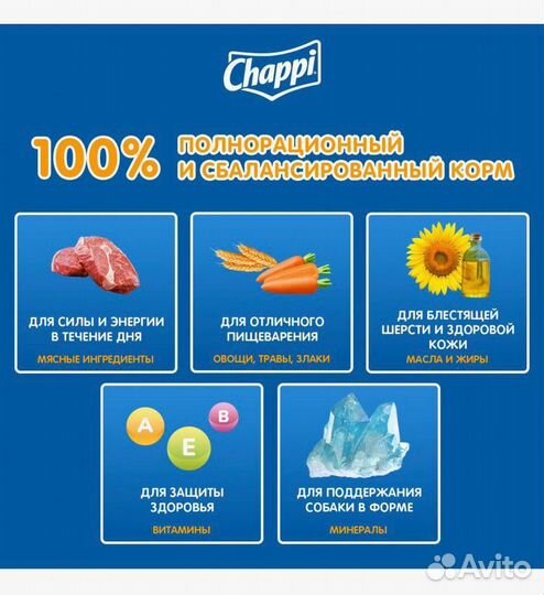 Chappi 15 кг корм для собак