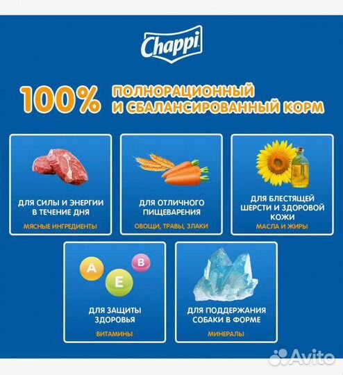 Chappi 15 кг корм для собак