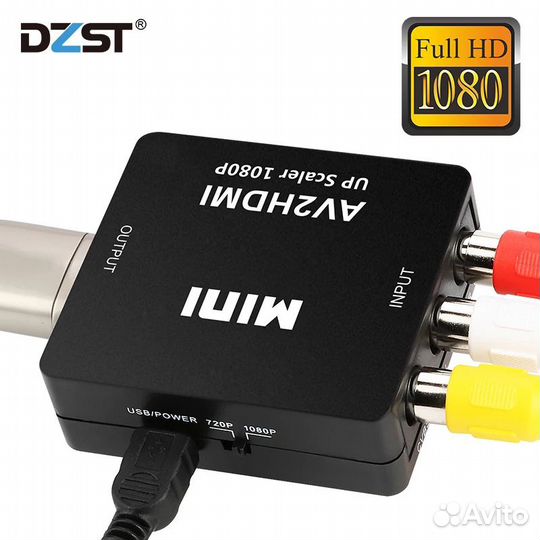 Продаю новый видео переходник AV на hdmi