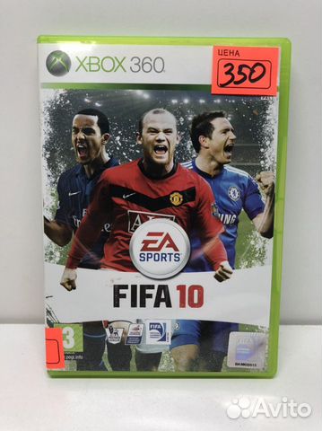 Диск fifa 10 английский для Xbox 360