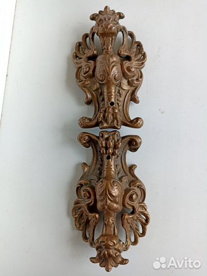 Старинные бронзовые накдадки 2 штуки,лев