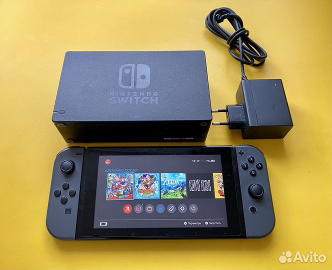 Nintendo Switch прошитая чипом +игры