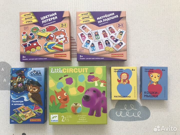 Настольные игры Bondibon, Djeco, Простые правила