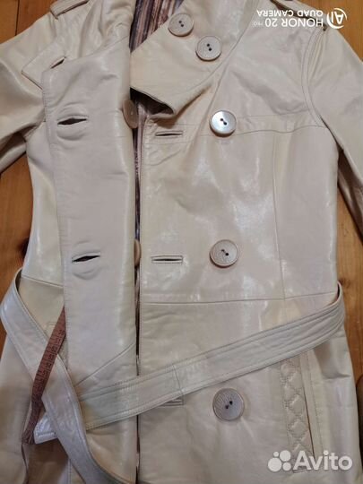 Плащ кожаный