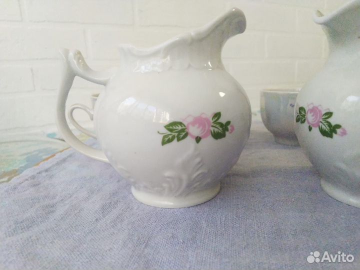 Чашки 4шт Дулево + 2 молочника