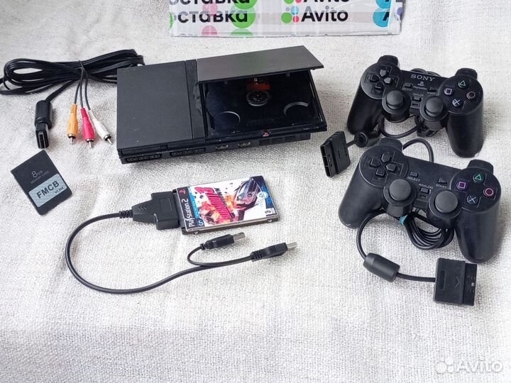 Sony playstation 2 slim и 150 игр на hdd диске