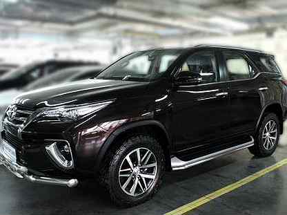 Защита штатного порога d-43 Toyota Fortuner