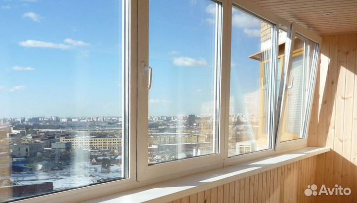 Остекление балконов и лоджий в рассрочку D3325