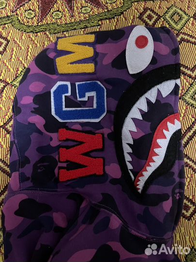 Зип худи bape purple camo