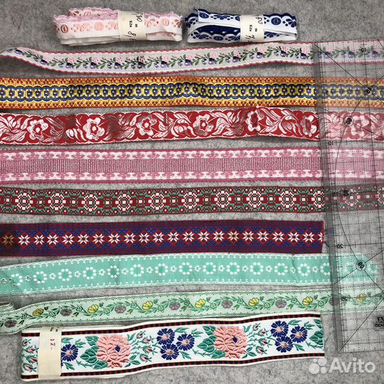 Тесьма СССР и Чехословакии из хлопка и вискозы